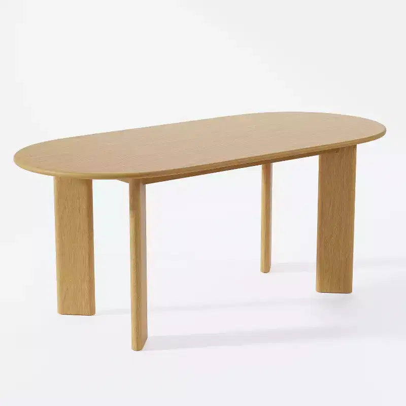 Table de salle à manger ovale 67 x 33,5 en chêne massif de style ferme pour salles à manger modernes