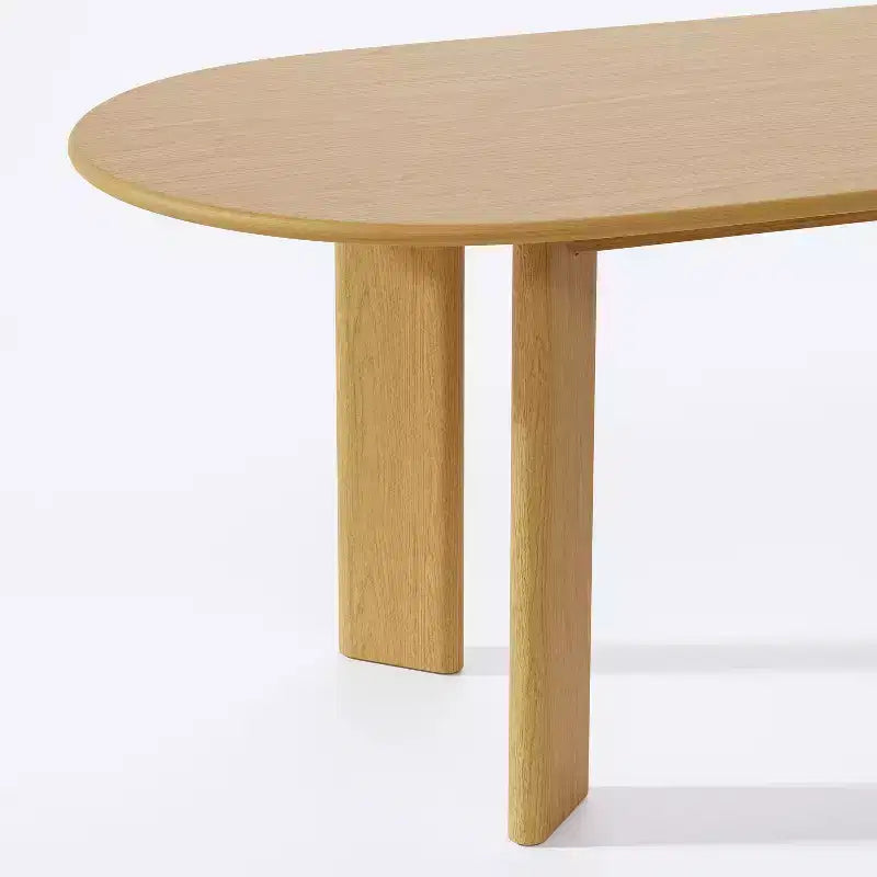 Table de salle à manger ovale 67 x 33,5 en chêne massif de style ferme pour salles à manger modernes