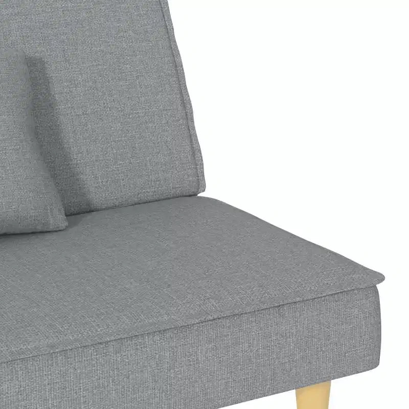 Canapé-lit Tissu gris clair (100 % polyester), contreplaqué, densité moyenne
