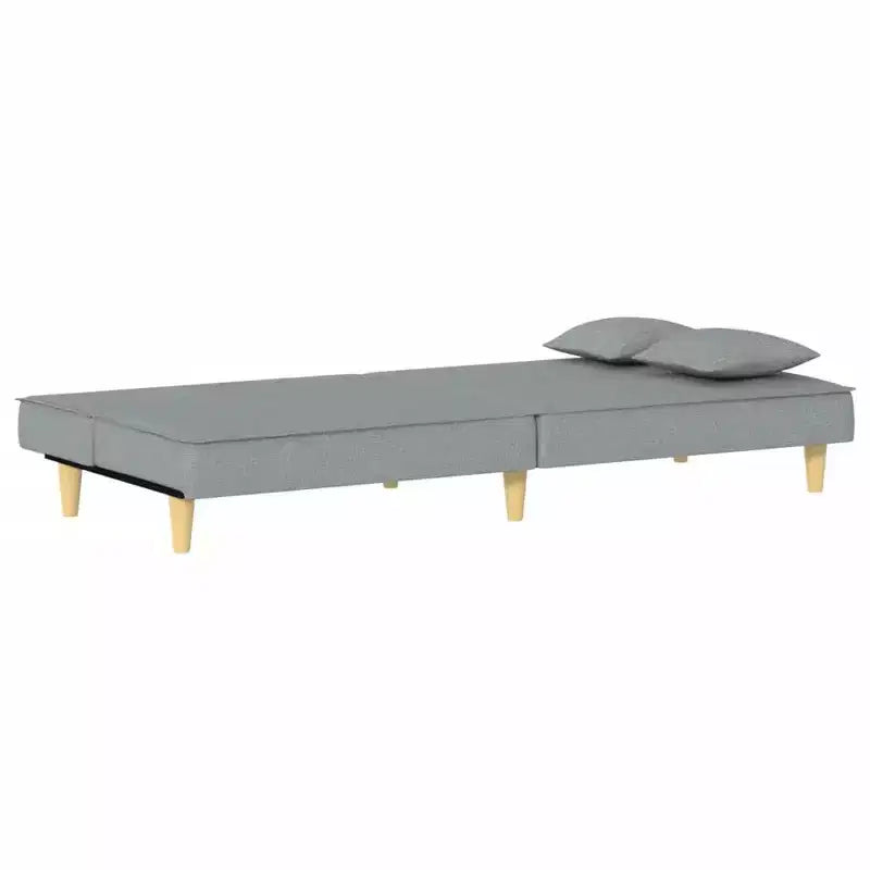 Canapé-lit Tissu gris clair (100 % polyester), contreplaqué, densité moyenne