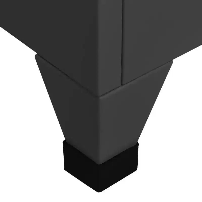 Armoire Vestiaire | Acier | Anthracite | 15x17.7x70.9 | 4 Portes Verrouillables | Porte-Étiquettes | Solution de Rangement pour Bureau, École, Salle de Sport