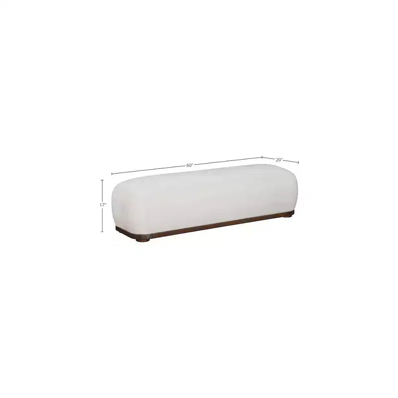 Banc Calum en tissu chenille