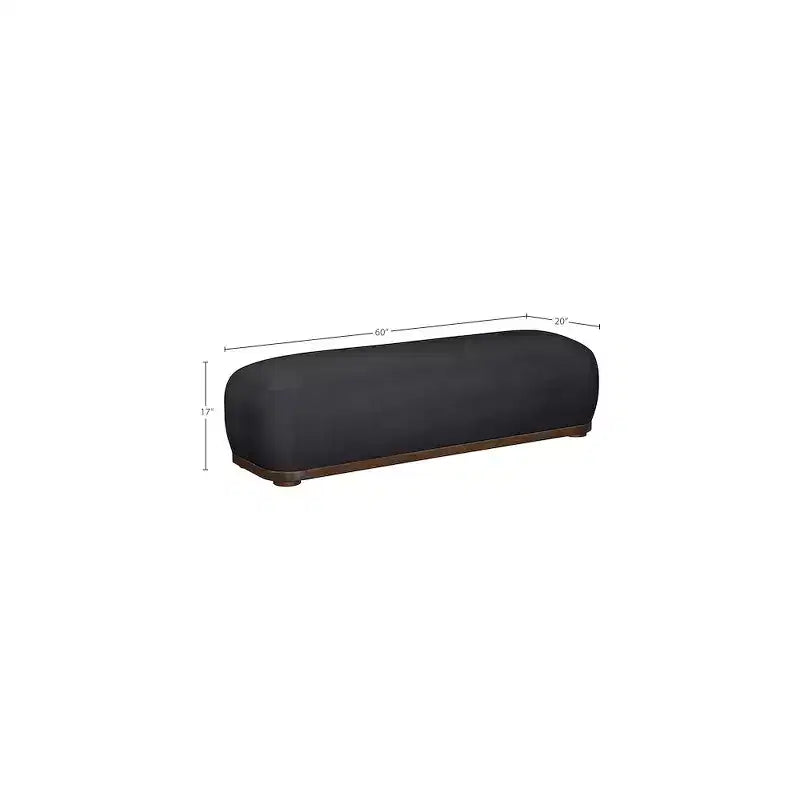 Banc Calum en tissu chenille