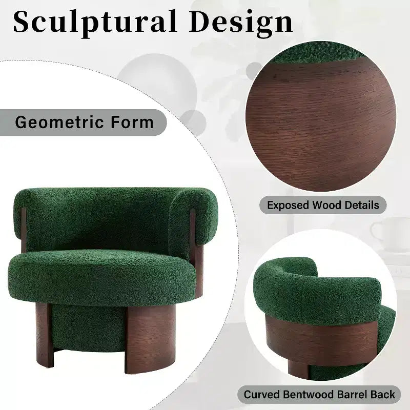Fauteuil pivotant à 360°, fauteuil baril, fauteuil simple, fauteuil club rembourré, fauteuil de salon