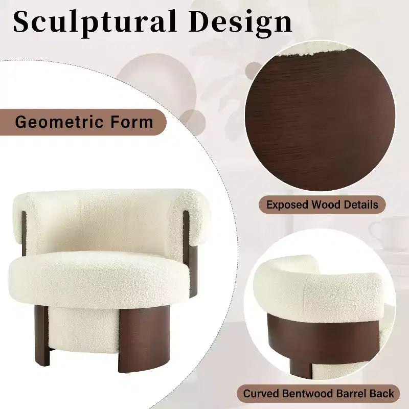 Fauteuil pivotant à 360°, fauteuil baril, fauteuil simple, fauteuil club rembourré, fauteuil de salon