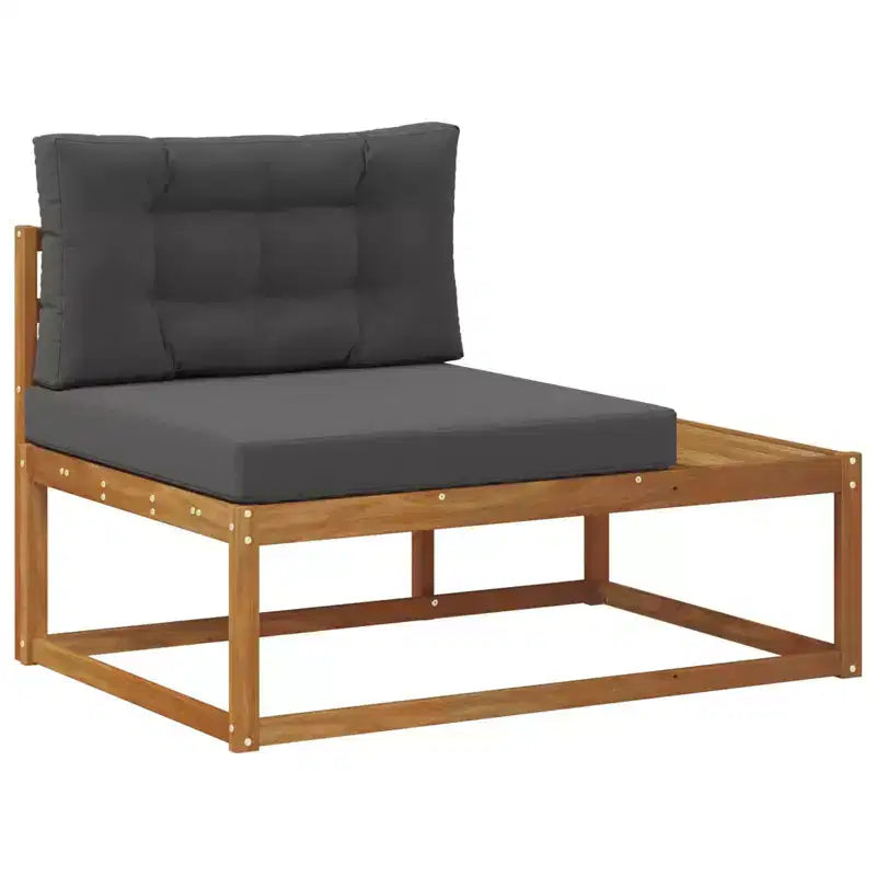 vidaXL Outdoor End sofa with Cushion Natural 45.28 x 32.68 x 28.74 in