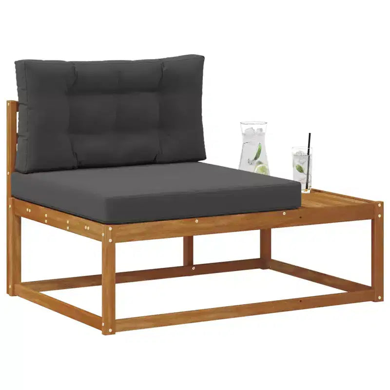 Canapé d'extérieur avec coussin naturel 45,28 x 32,68 x 28,74 po