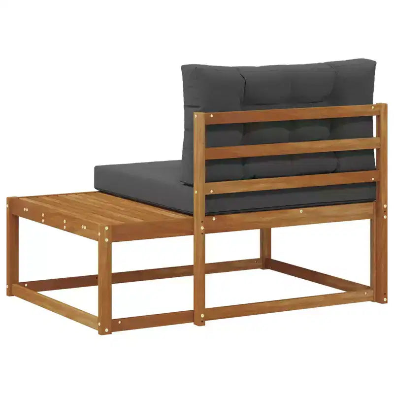 Canapé d'extérieur avec coussin naturel 45,28 x 32,68 x 28,74 po