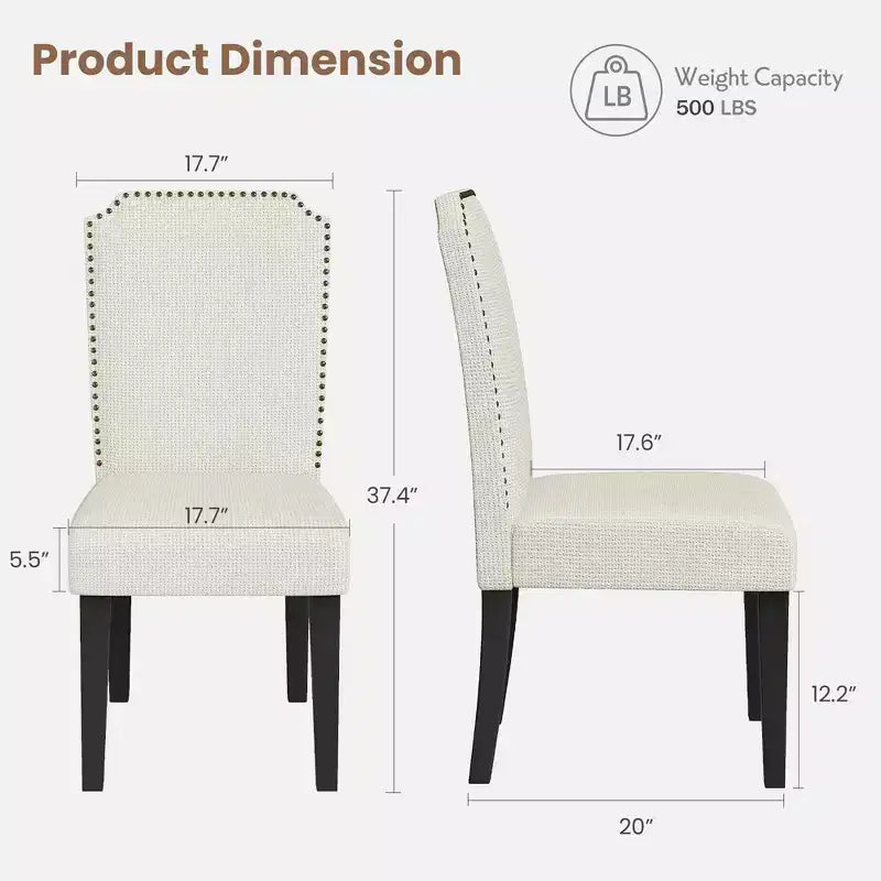 Chaises de salle à manger modernes rembourrées. Chaises de cuisine modernes en tissu tressé pour table à manger. Chaise de salle à manger confortable pour salon de la maison. Gris