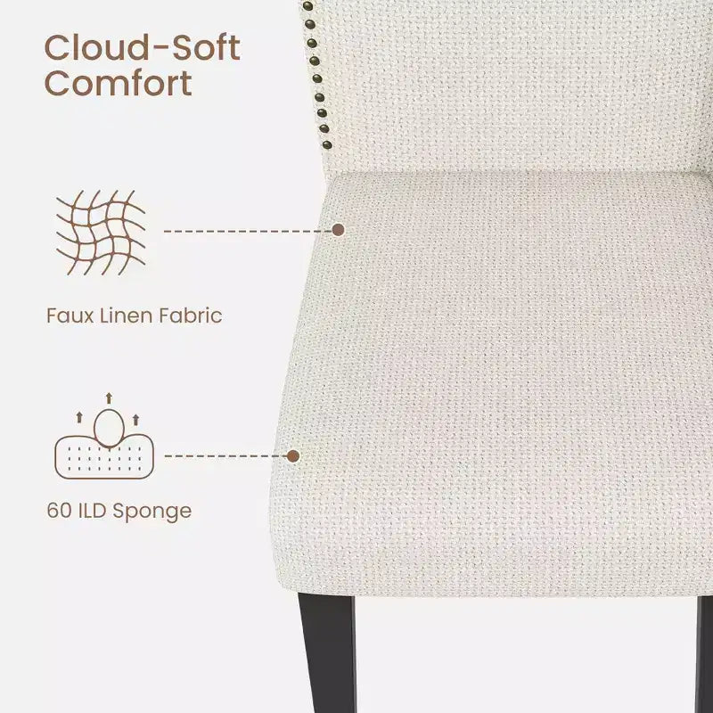 Chaises de salle à manger modernes rembourrées. Chaises de cuisine modernes en tissu tressé pour table à manger. Chaise de salle à manger confortable pour salon de la maison. Gris