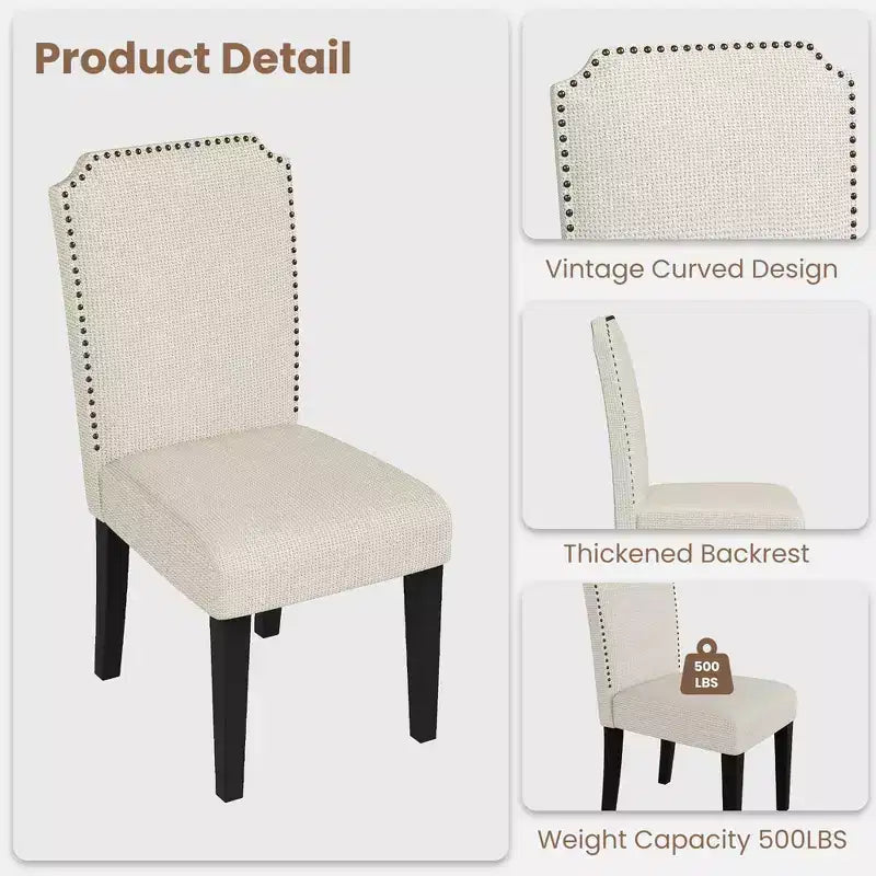 Chaises de salle à manger modernes rembourrées. Chaises de cuisine modernes en tissu tressé pour table à manger. Chaise de salle à manger confortable pour salon de la maison. Gris