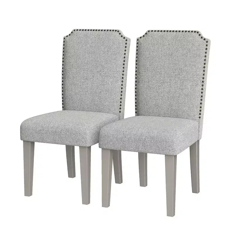 Chaises de salle à manger modernes rembourrées. Chaises de cuisine modernes en tissu tressé pour table à manger. Chaise de salle à manger confortable pour salon de la maison. Gris