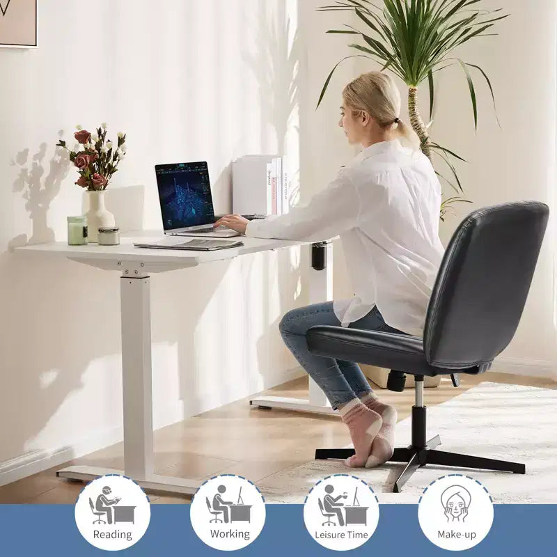 Chaise ergonomique avec assise large et coussin moelleux en éponge haute densité