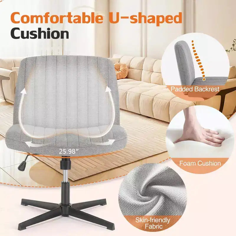 Chaise ergonomique avec assise large et coussin moelleux en éponge haute densité
