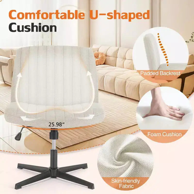 Chaise ergonomique avec assise large et coussin moelleux en éponge haute densité