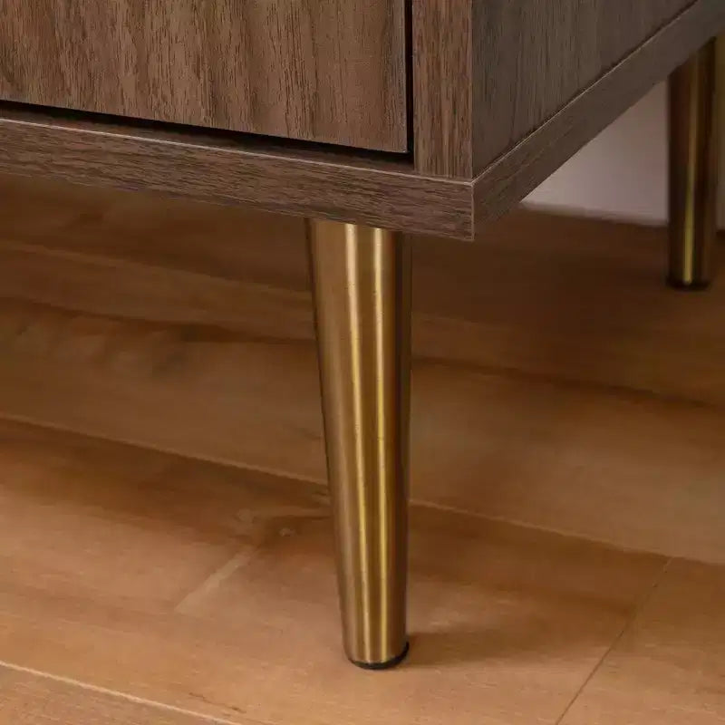 Bahut 2 portes avec rangements Noyer