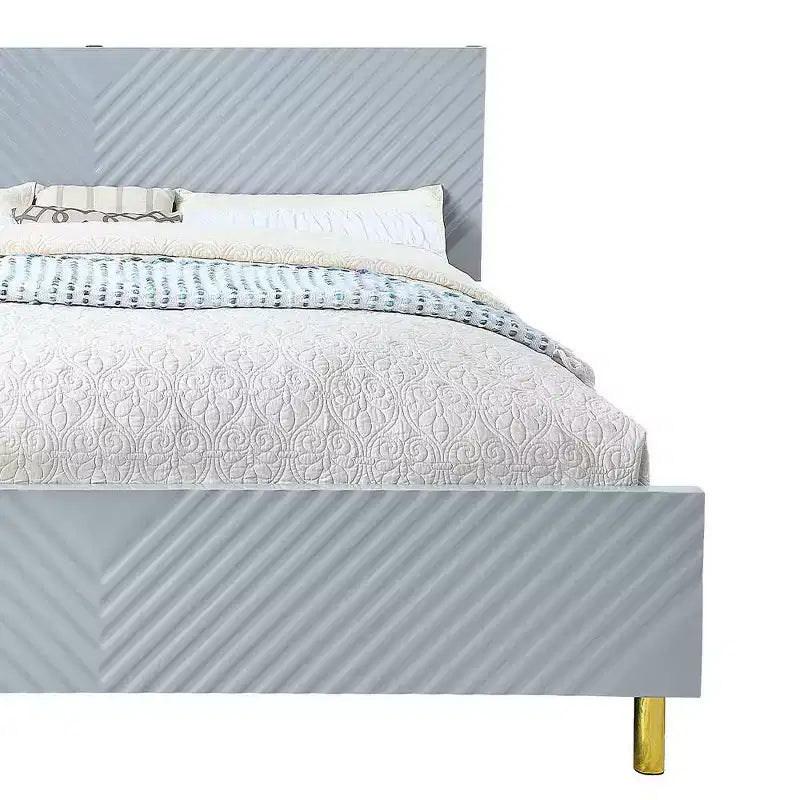 Lit Queen Gaines Gris Haute Brillance