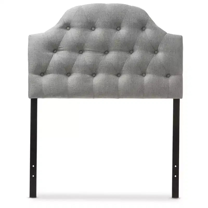 Tête de lit festonnée capitonnée en similicuir Morris, style moderne et contemporain