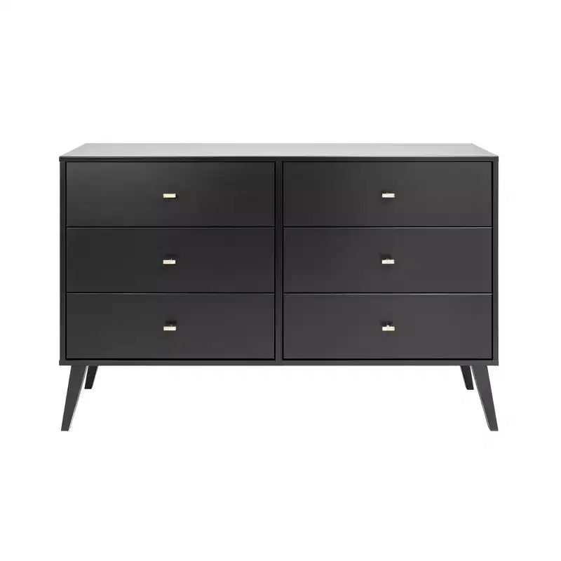 Commode Mid-Century Moderne à 6 tiroirs