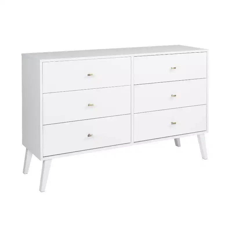 Commode Mid-Century Moderne à 6 tiroirs