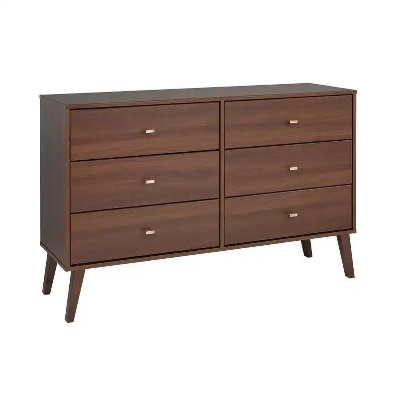 Commode Mid-Century Moderne à 6 tiroirs