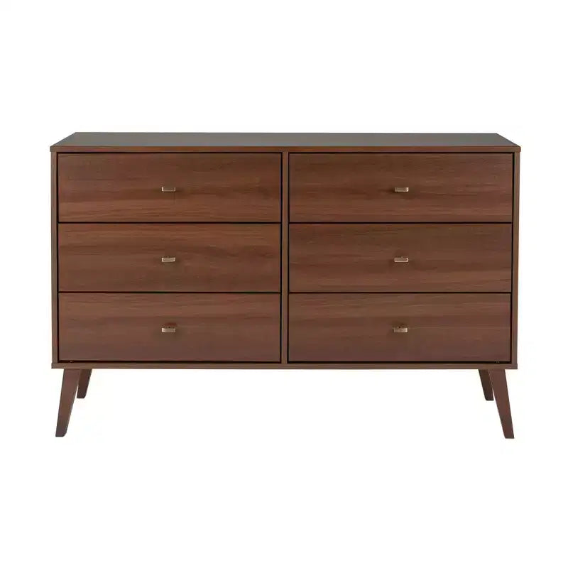 Commode Mid-Century Moderne à 6 tiroirs