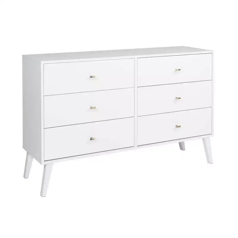 Commode Mid-Century Moderne à 6 tiroirs