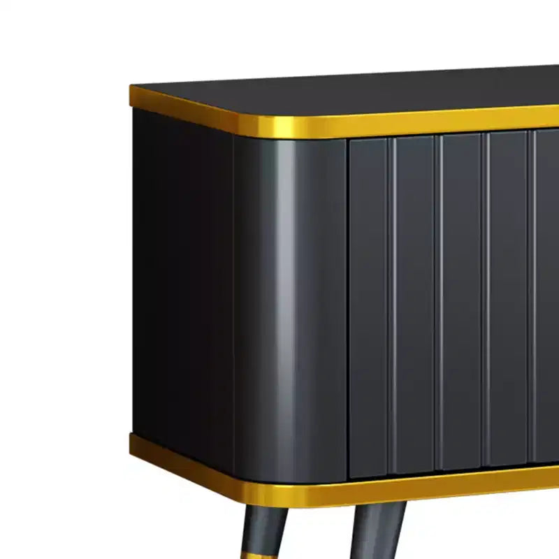Meuble TV minimaliste de 78,8 po avec étagère de rangement ouverte pour téléviseurs jusqu'à 85 po, console multimédia pratique avec un tiroir et 2 armoires